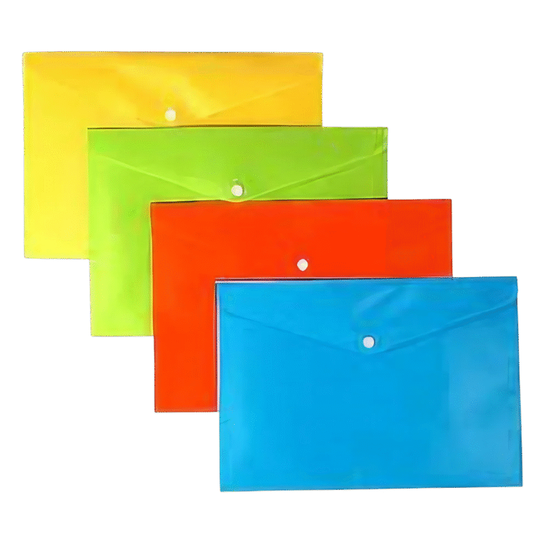 Button File – Transparent Plastic Folder