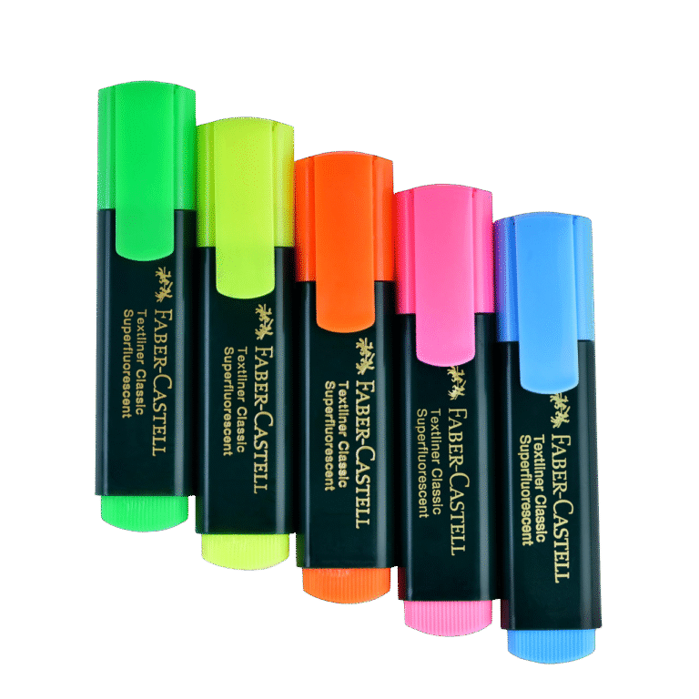 Highlighter Pen Set – 5 Neon Colors