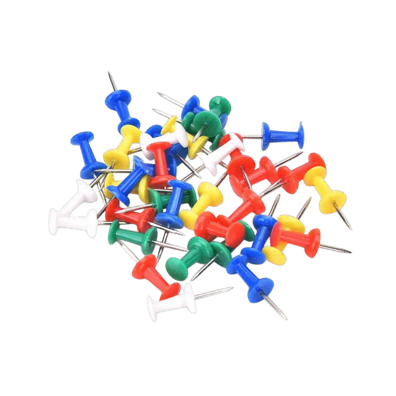 Multi-Colored Notice Board Pins – Push Pins in Box