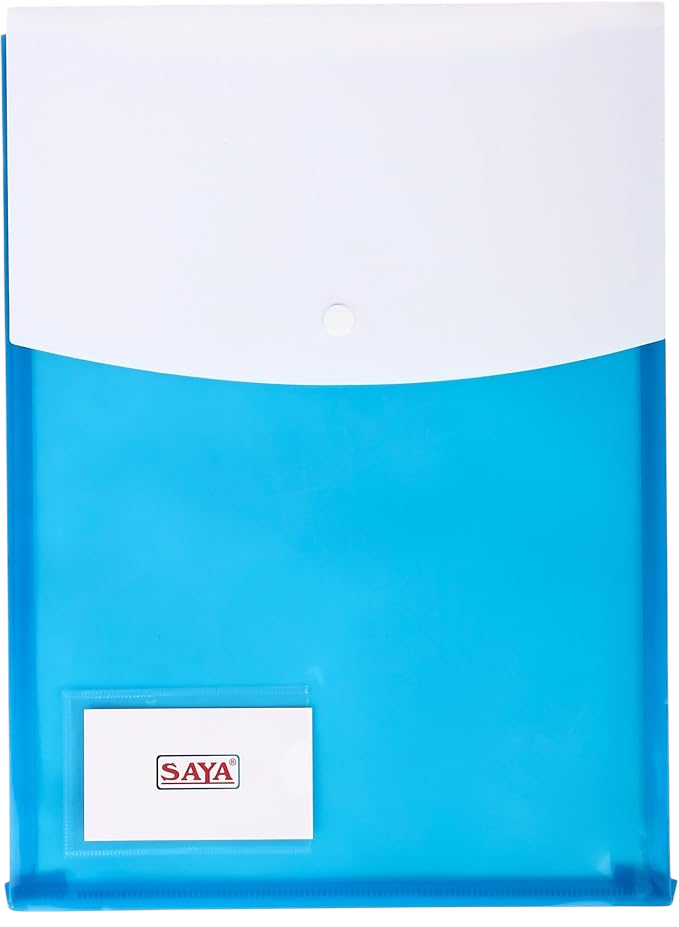 Vertical Button Envelope – Transparent A4 File